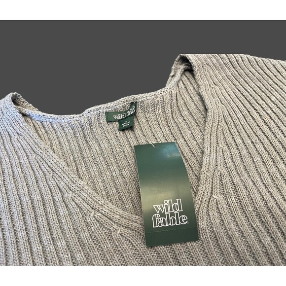 NEW Wild Fable V-Neck Cropped SUMMER SWEATER LG 12/14 Gilmore Girls Womens - Picture 5 of 7